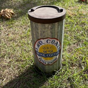 J&P Coats Spool Cotton Tin with Logo